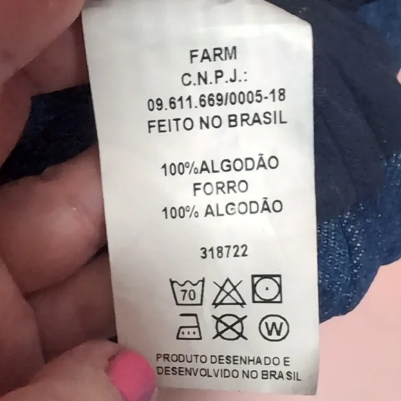 FARM Rio Puff Jean Jacket Size P - Picture 8 of 11